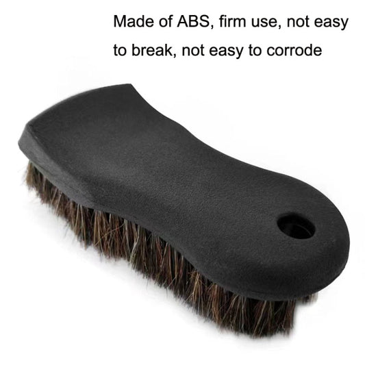 JY-26589412 Car Interior Dusting Oiling Polishing Cleaning Horsehair Brush, Black