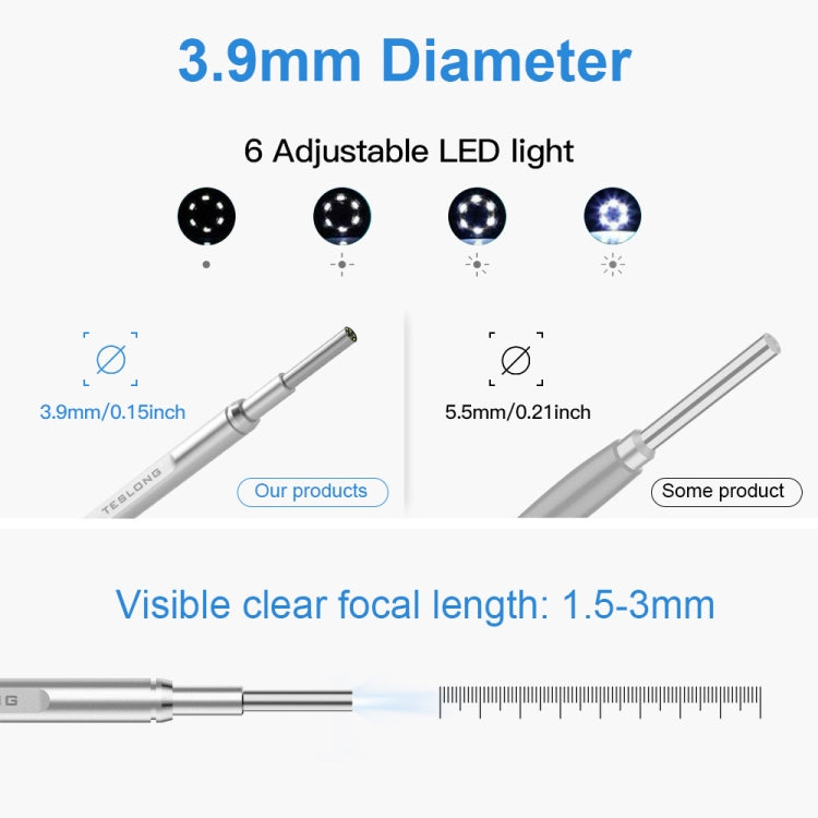 TESLONG MS450 4.5 inch HD Smart Screen Otoscope with 32GB Memory Card