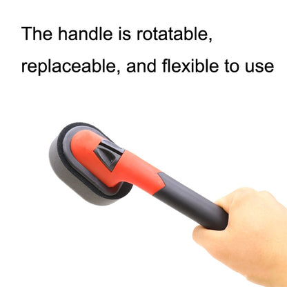 Handle + Sponge Long Handle Car Tire Varnishing Brush Tire Waxing Brush Sponge, 10PCS Sponge, Handle + Sponge