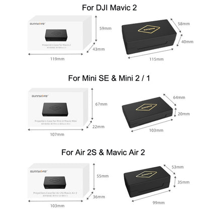 صندوق تخزين محمول لمروحة الشفرة M2-SN9355 من Sunnylife، مناسب لطائرات DJI Air 3 / Mavic 2، وDJI Mini SE / 2 / 2 SE / 1، وDJI Air 2S / Mavic Air 2
