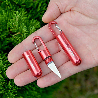 Keychain Pendant Small Knife Portable Art Cutting Knife, Bronze, Aluminum Alloy Black, Aluminum Alloy Red