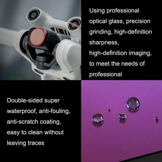 فلتر حماية عدسة ومستشعر PGYTECH لـ DJI Mini 3 Pro، CPL، ND8+ND16+ND32+ND64