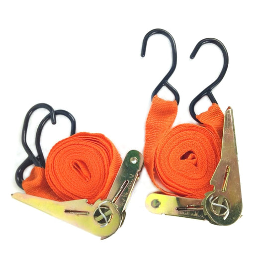 4PCS 15 Inch Tensioner Ratchet Strap Car Ratchet Thread Tensioner, Orange, Black