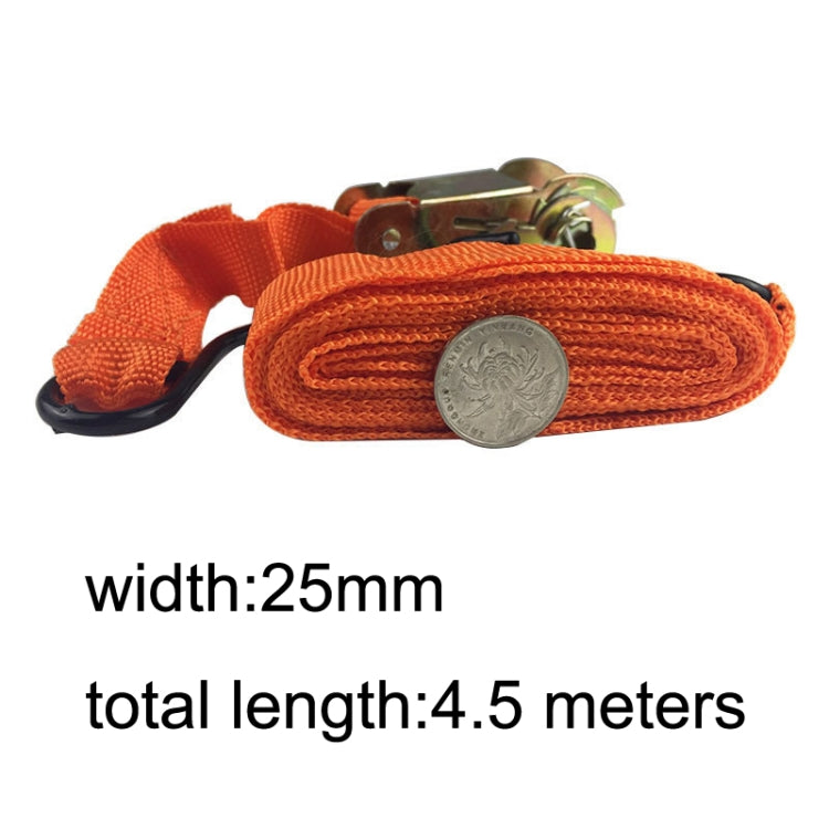 4PCS 15 Inch Tensioner Ratchet Strap Car Ratchet Thread Tensioner, Orange, Black