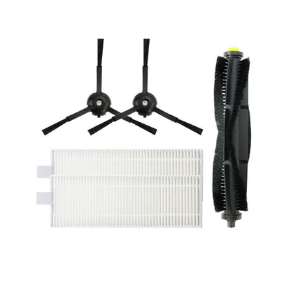 For 360 X100/X100 MAX Robot Vacuum Accessories, Main Brush, 2pcs Filter, 1pair Side Brush, Main Brush +2 Filters+2 Side Brushes