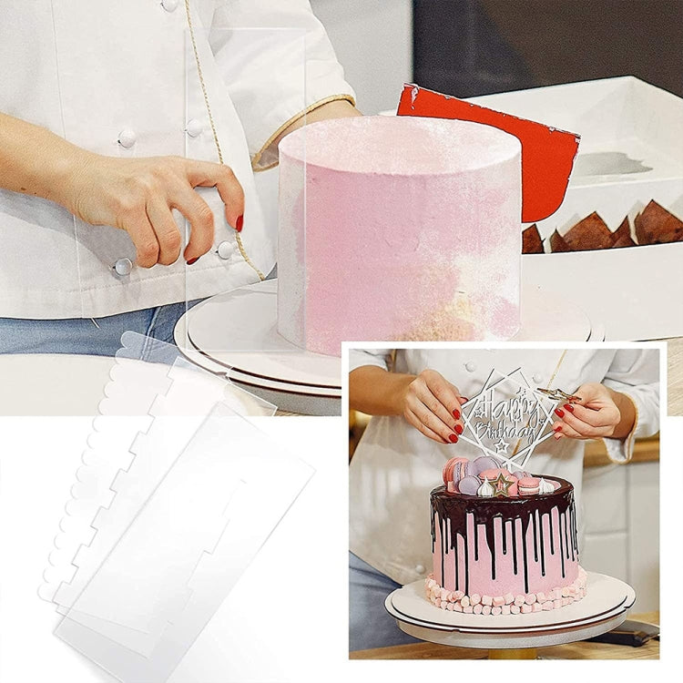6 In 1 Clear Acrylic Cake Scraper Smoothing Tool Set, 6 In 1