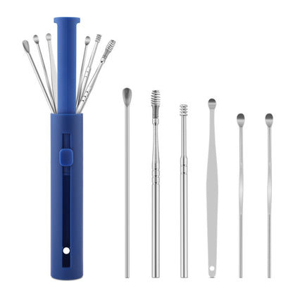 1 Pack Push-Pull Cylinder Storage Ear Scoop Set, Specification: 6 PCS/Set Black, 6 PCS/Set Black, 6 PCS/Set Orange, 6 PCS/Set Yellow, 6 PCS/Set Blue, 6 PCS/Set Green, 7 PCS/Set Black, 7 PCS/Set Orange, 7 PCS/Set Yellow, 7 PCS/Set Blue, 7 PCS/Set Green