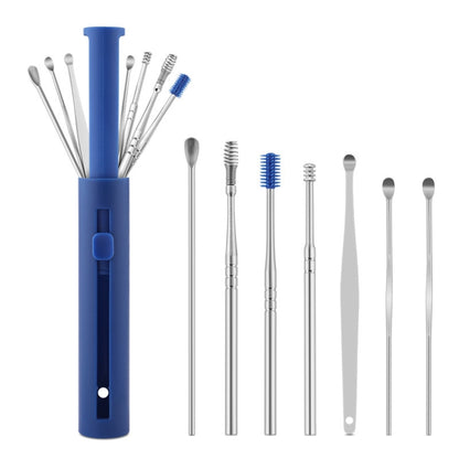 1 Pack Push-Pull Cylinder Storage Ear Scoop Set, Specification: 6 PCS/Set Black, 6 PCS/Set Black, 6 PCS/Set Orange, 6 PCS/Set Yellow, 6 PCS/Set Blue, 6 PCS/Set Green, 7 PCS/Set Black, 7 PCS/Set Orange, 7 PCS/Set Yellow, 7 PCS/Set Blue, 7 PCS/Set Green