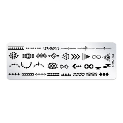 5 PCS Stainless Steel Nail Art Print Template Nail Art Tools