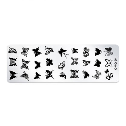 5 PCS Stainless Steel Nail Art Print Template Nail Art Tools