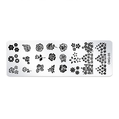 5 PCS Stainless Steel Nail Art Print Template Nail Art Tools