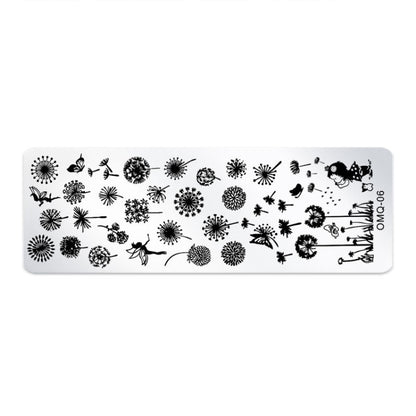 5 PCS Stainless Steel Nail Art Print Template Nail Art Tools