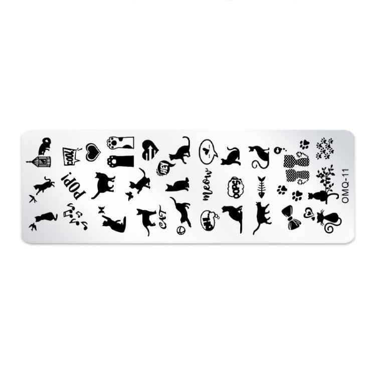 5 PCS Stainless Steel Nail Art Print Template Nail Art Tools