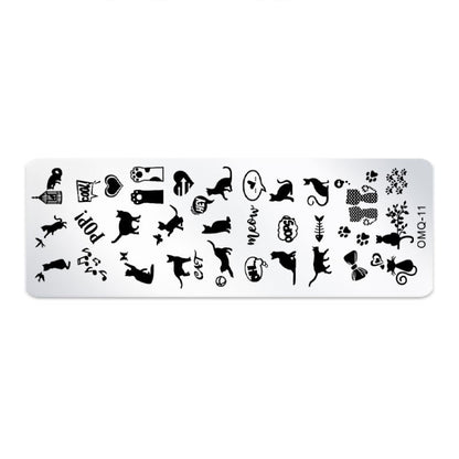 5 PCS Stainless Steel Nail Art Print Template Nail Art Tools
