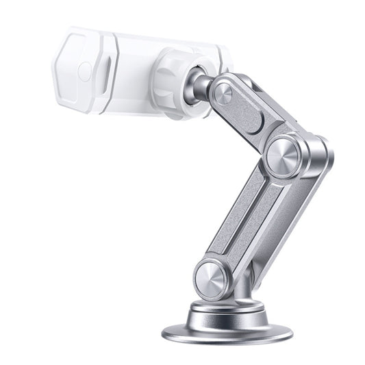Aluminum Alloy Rotatable Lift Mobile Phone Holder Car Holder,Style:, Clip Type Silver, Clip Type Black, Magnetic Silver, Magnetic style Black