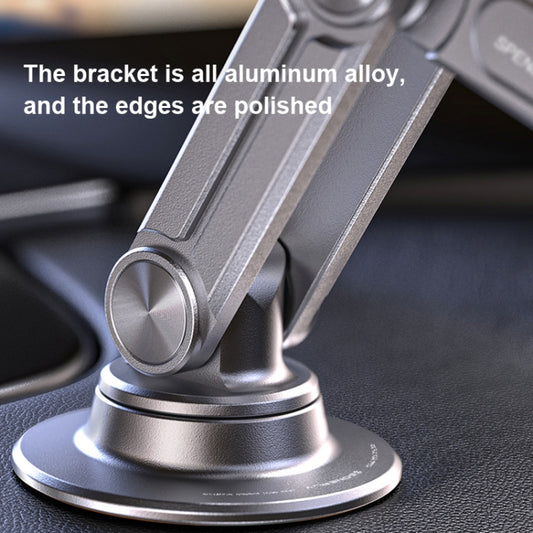 Aluminum Alloy Rotatable Lift Mobile Phone Holder Car Holder,Style:, Clip Type Silver, Clip Type Black, Magnetic Silver, Magnetic style Black