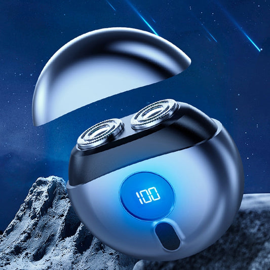 ماكينة حلاقة صغيرة قابلة لإعادة الشحن عبر USB طراز TJ01 Flying Saucer Razor، لون رمادي غامق، لون ذهبي شامبانيا