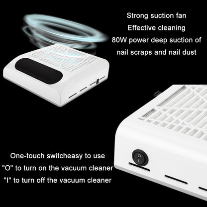 80W Manicure Vacuum Cleaner With Pull-Out Filter, US Plug (Silver), EU Plug (Silver), US Plug (Gold), EU Plug (Gold), US Plug (Pink), EU Plug (Pink), US Plug (White), EU Plug (White)