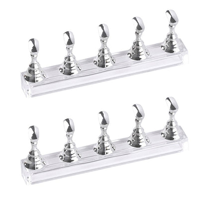 2 PCS Nail Art Chessboard Holder Nail Sheet Acrylic Base Practice Stand, Pink, Gold, Silver