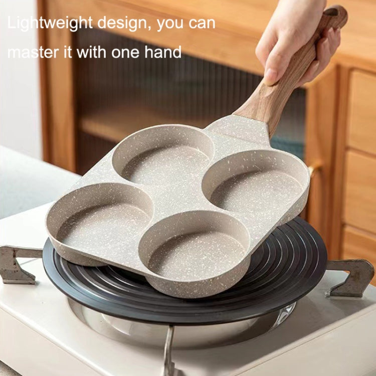 Maifan Stone Non-stick Pan Egg Burger Frying Pan Universal Induction Cooker, Four Hole, Dual Hole