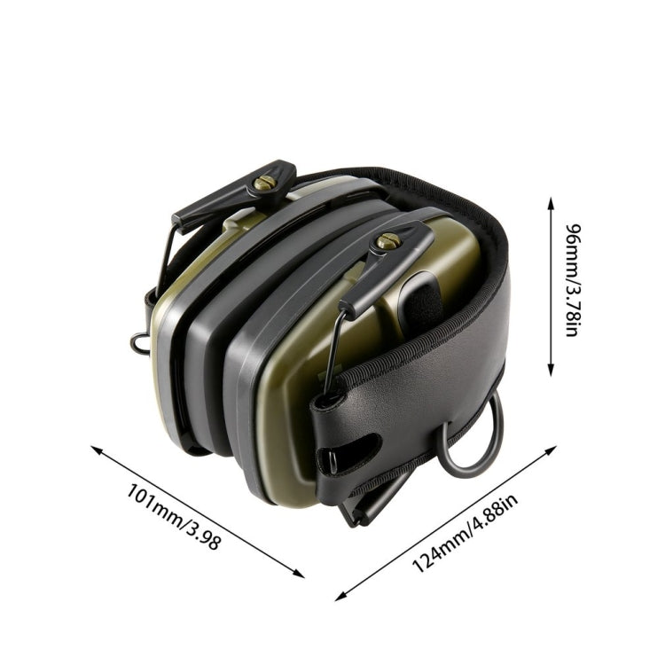 Noise-cancelling Headphones Noise-isolating Earmuffs For Outdoor Work, Green, Black