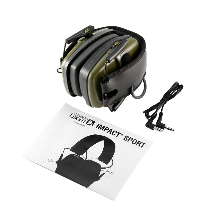 Noise-cancelling Headphones Noise-isolating Earmuffs For Outdoor Work, Green, Black