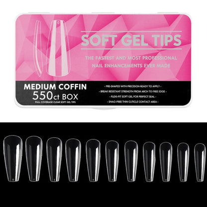 Scratch-free Ultra-thin Seamless Manicure Nail Plate, Shape:, 01 Frosted T Type, 02 Half Sand Water Droplets, 03 Half Sand Short Ballet, 04 Half Sand Short Water Drop, 05 Denim, 06 Long Denim, 07 Long Ballet, 08 Long Arc, 09 Long Water Pipe������������...