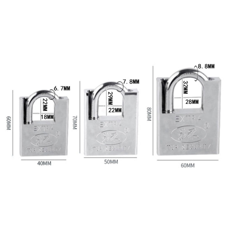 SIX-CYCLE Half-packed Blade Locks Anti-pick Locks, Size:, 40mm, 50mm, 60mm