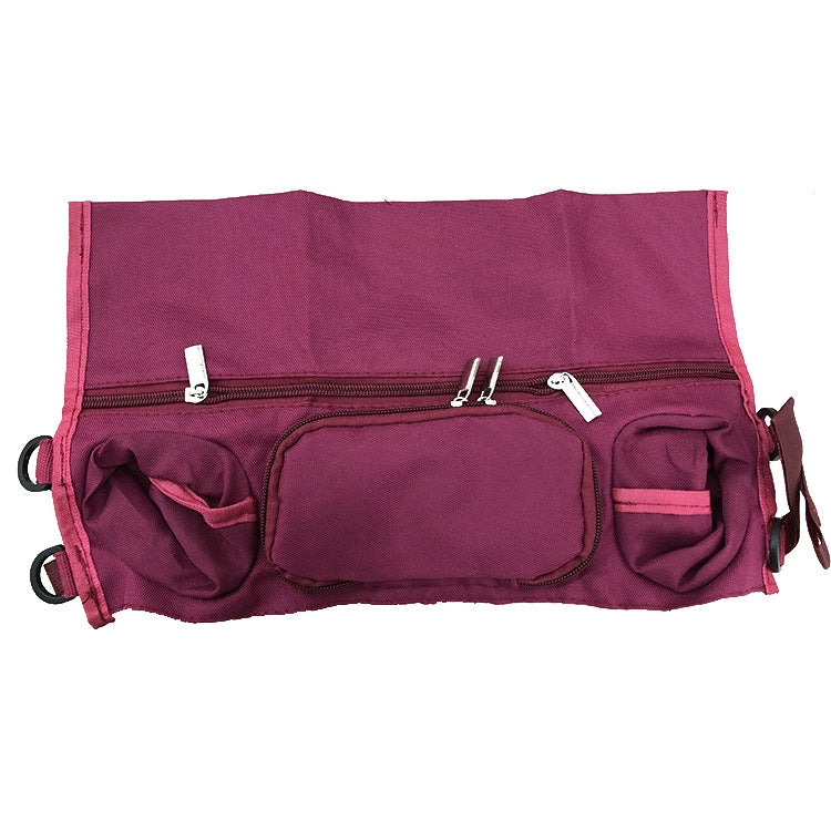 Baby Stroller Rear Hanging Bag Baby Bottle Cup Bag, Black, Red