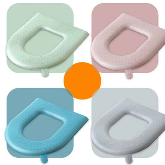 Household Thickened Waterproof Washable Toilet Seat, Green, Gray