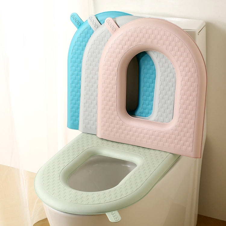Household Thickened Waterproof Washable Toilet Seat, Green, Gray