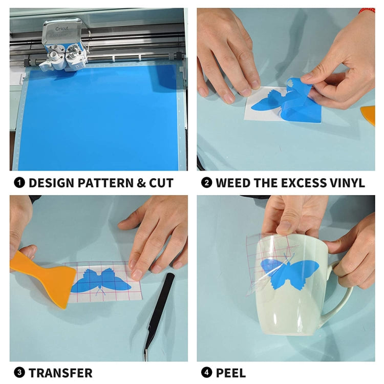 Candy -Colored Pharomsurium Self -Adhesive PVC Vinyl  Craft Sign Making, 30 x 50cm, 30 x 100cm