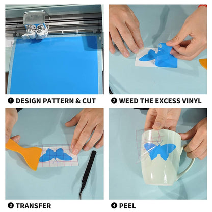 Candy -Colored Pharomsurium Self -Adhesive PVC Vinyl  Craft Sign Making, 30 x 50cm, 30 x 100cm
