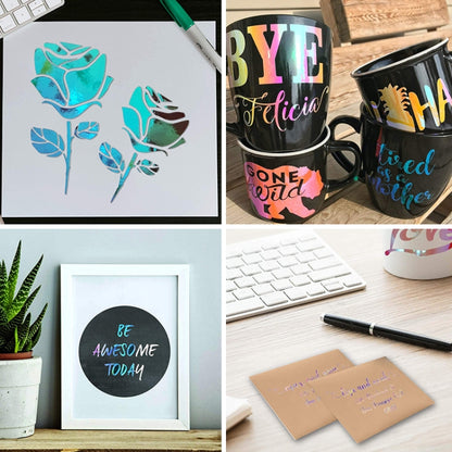 Candy -Colored Pharomsurium Self -Adhesive PVC Vinyl  Craft Sign Making, 30 x 50cm, 30 x 100cm