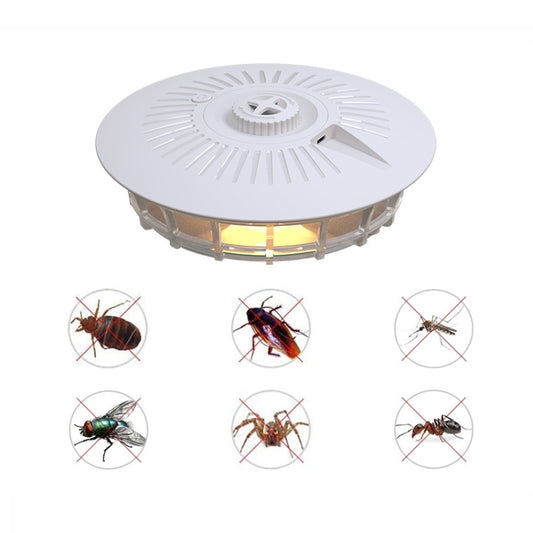 Household Flea Trap Lamp Indoor Trap Mosquito Flies Cockroach Lamp, Pearl White
