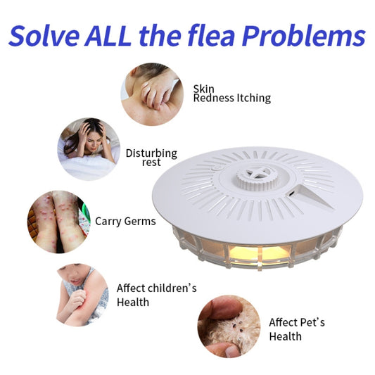 Household Flea Trap Lamp Indoor Trap Mosquito Flies Cockroach Lamp, Pearl White