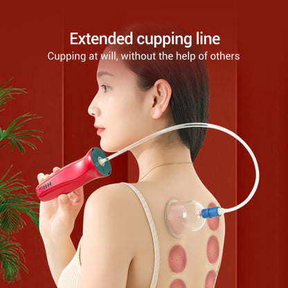 Electric Cupping Device Vacuum Scraping Instrument Charging Meridian Massage Device, Red, Green