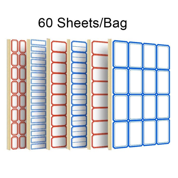 2 Bags Handwritten Self-adhesive Small Label Stickers, 4608 Red 50x28mm, 4608 Blue 50x28mm, 4621 Red 26x15mm, 4621 Blue 26x15mm, 4622 Red 28x20mm, 4622 Blue 28x20mm, 4623 Red 28x20mm, 4623 Blue 28x20mm, 4625 Red 37x25mm, 4625 Blue 37x25mm��������������...