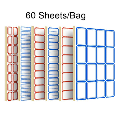 2 Bags Handwritten Self-adhesive Small Label Stickers, 4608 Red 50x28mm, 4608 Blue 50x28mm, 4621 Red 26x15mm, 4621 Blue 26x15mm, 4622 Red 28x20mm, 4622 Blue 28x20mm, 4623 Red 28x20mm, 4623 Blue 28x20mm, 4625 Red 37x25mm, 4625 Blue 37x25mm��������������...