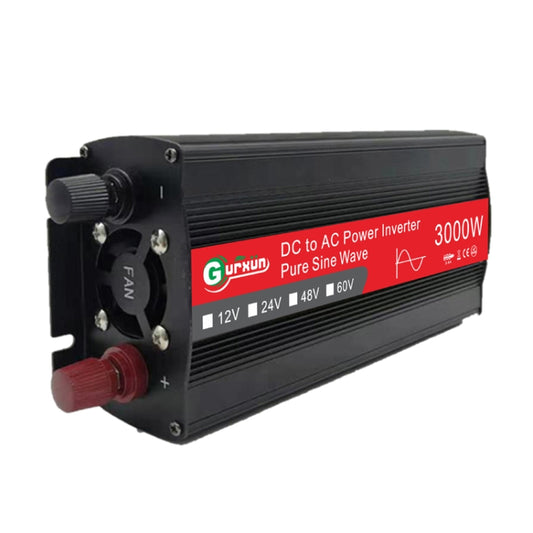 Gurxun Sine Wave Inverter 3000W 2/24/48/60V To 220V Car Boost Converter, 3000W 48V-220V, 3000W 60V-220V, 3000W 12V-220V, 3000W 24V-220V