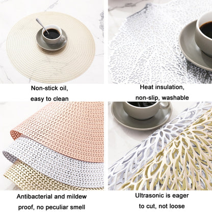Hollow PVC Table Top Durable Insulated Placemat, Gold, Silver, Copper
