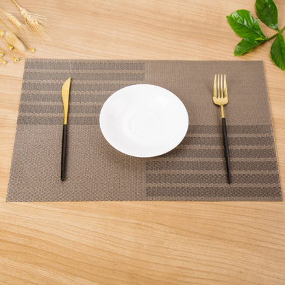2 PCS PVC Table Top Thermal Insulation Placemat, Red, Coffee, Blue, Grey