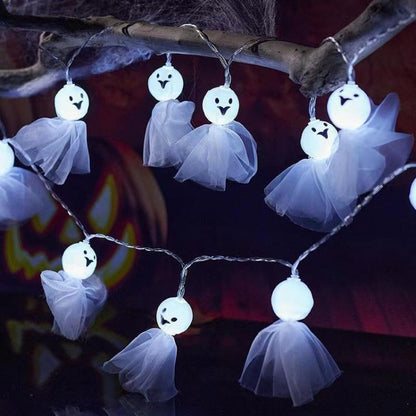 سلسلة أضواء LED مزخرفة بخيوط قماشية مضيئة لتزيين الهالوين، 1.5 متر، 10 مصابيح، 3 أمتار، 20 مصباحًا، 6 أمتار، 40 مصباحًا