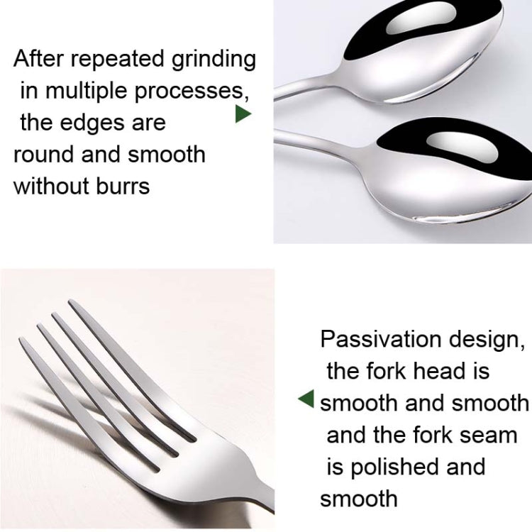 Stainless Steel Portable Cutlery Set Western Steak Knife Fork Spoon Set,Color:, Black and Silver, Black Gold, Black Rose Gold, Blue Silver, Blue Gold, Blue Rose Gold, Red Silver, Red Gold, Red Rose Gold