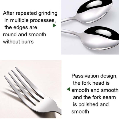 Stainless Steel Portable Cutlery Set Western Steak Knife Fork Spoon Set,Color:, Black and Silver, Black Gold, Black Rose Gold, Blue Silver, Blue Gold, Blue Rose Gold, Red Silver, Red Gold, Red Rose Gold
