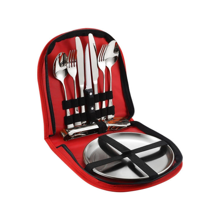 Stainless Steel Portable Cutlery Set Western Steak Knife Fork Spoon Set,Color:, Black and Silver, Black Gold, Black Rose Gold, Blue Silver, Blue Gold, Blue Rose Gold, Red Silver, Red Gold, Red Rose Gold