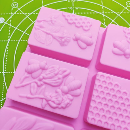 6 Grid  Square Honeycomb Ice Cube Cake Mould Square Handmade Soap Mould, Soap Mould