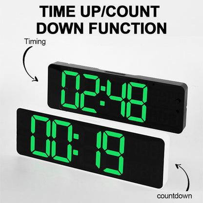 6629 13 Inch Multifunctional LED Living Room Large Screen Wall Clock, 13 Inch Black Shell Orange Light, 13 Inch Black Shell Green Light, 13 Inch Black Shell Red Light, 13 Inch White Shell Orange Light, 13 Inch White Shell Green Light�������������������...