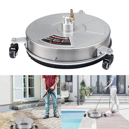 Round Floor Scrubber High Pressure Cleaner, Size:, 15 inch Plastic+2 Shots, 15 inch Stainless Steel+2 Shots