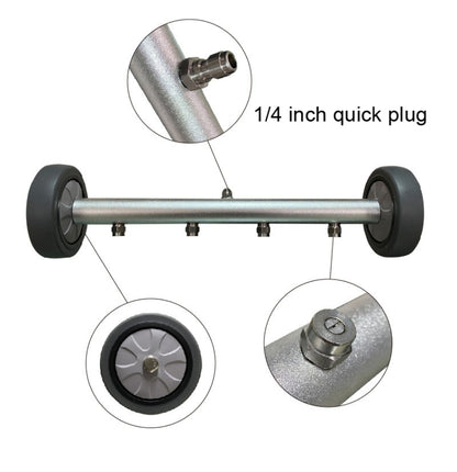 Car Chassis Washe 1/4 Quickly Inserts Road Cleaning Brush, Grey, Black